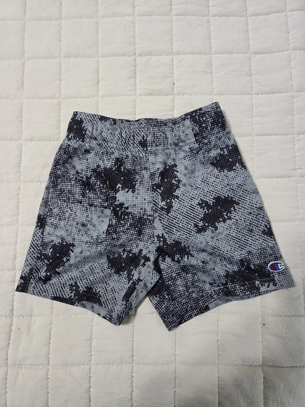 Champion Black and Gray Patterned Kids Shorts